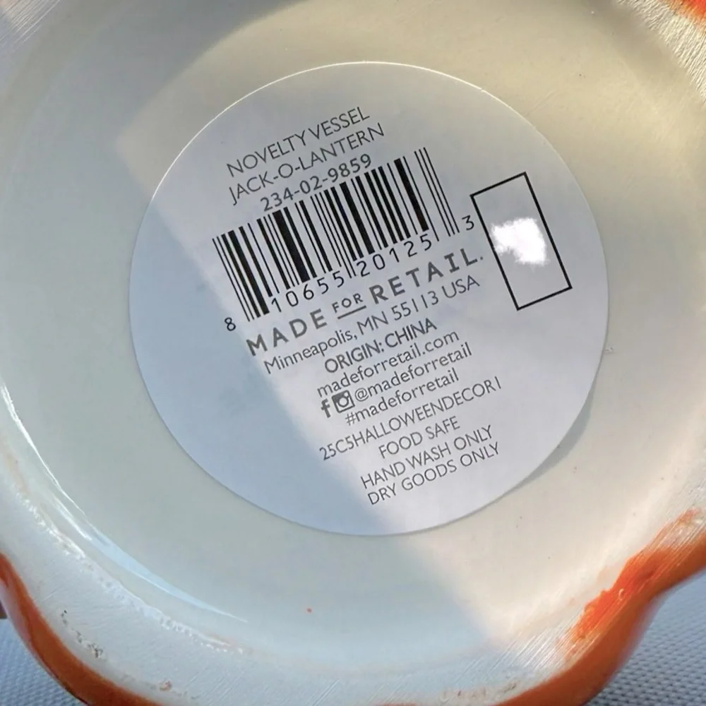 Target Bullseye Halloween 2025 Ceramic Pumpkin Vessel Cookie Jar Container